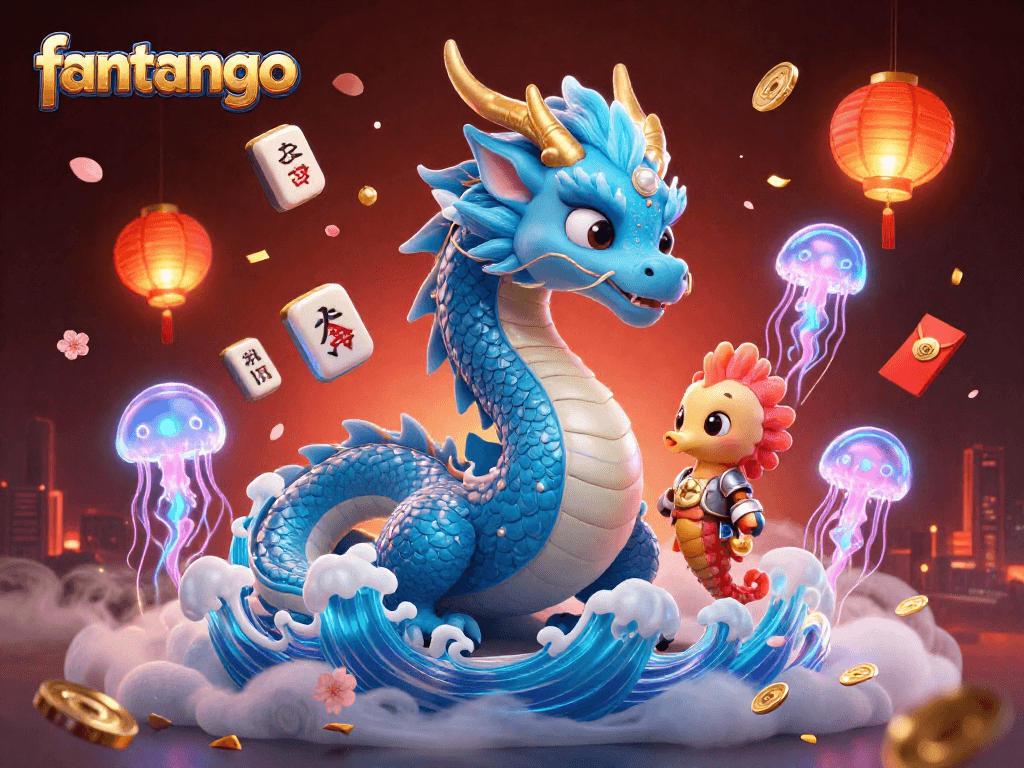 Engage in the thrilling action of fantango with glowing symbols and vibrant casino elements.