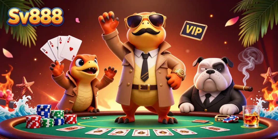 Experience thrilling poker at Sv888 as raptors sneak into a VIP lounge with a bouncer.