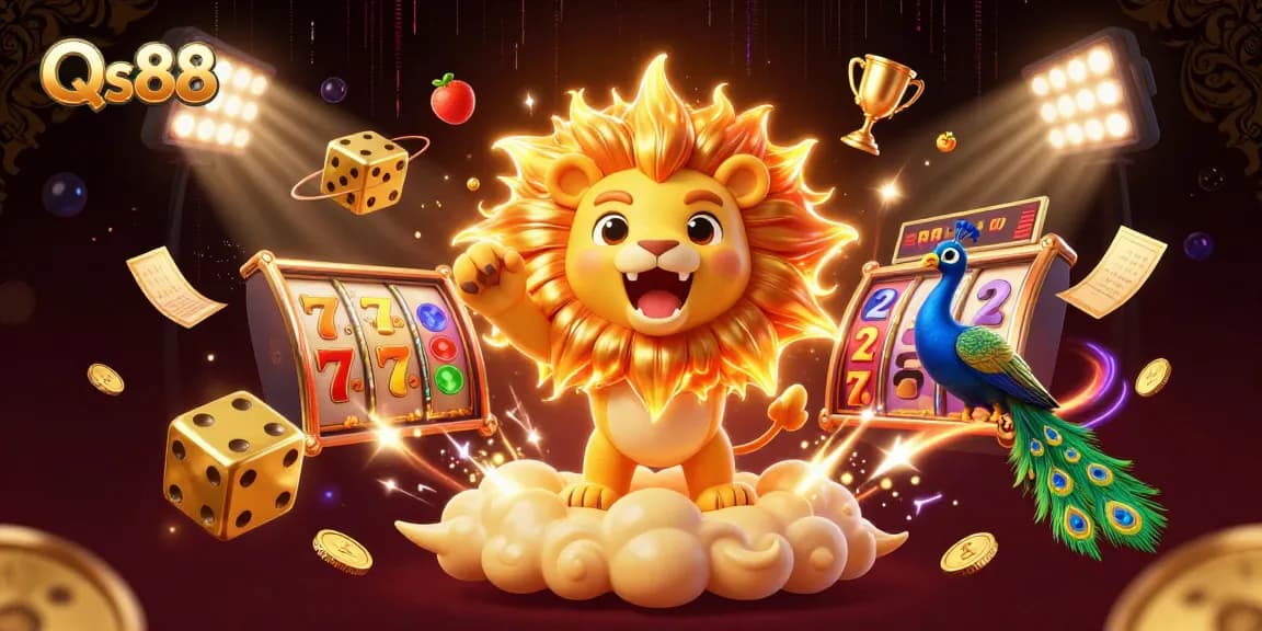 Engage with thrilling Qs88 casino games featuring vibrant 3D graphics and exciting elements.