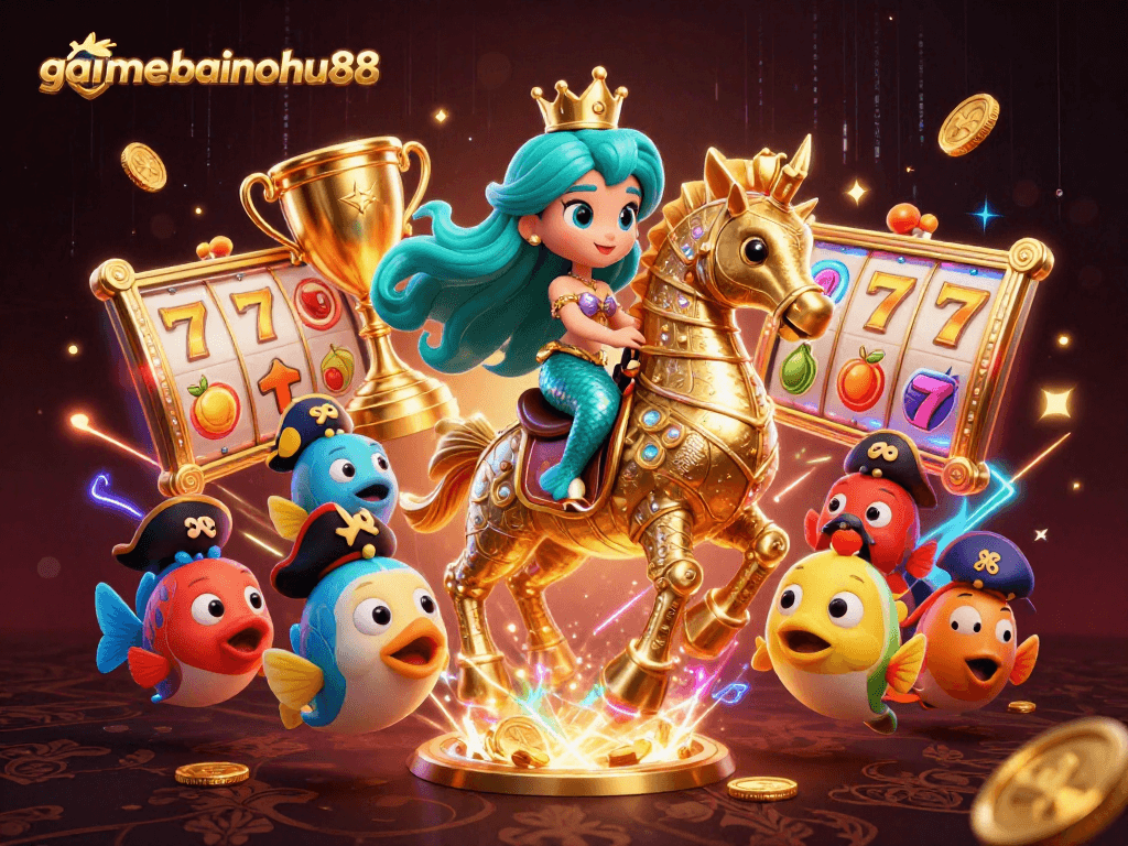 gamebainohu88 spins for jackpot frenzy with a vibrant mermaid princess in a colorful slot adventure