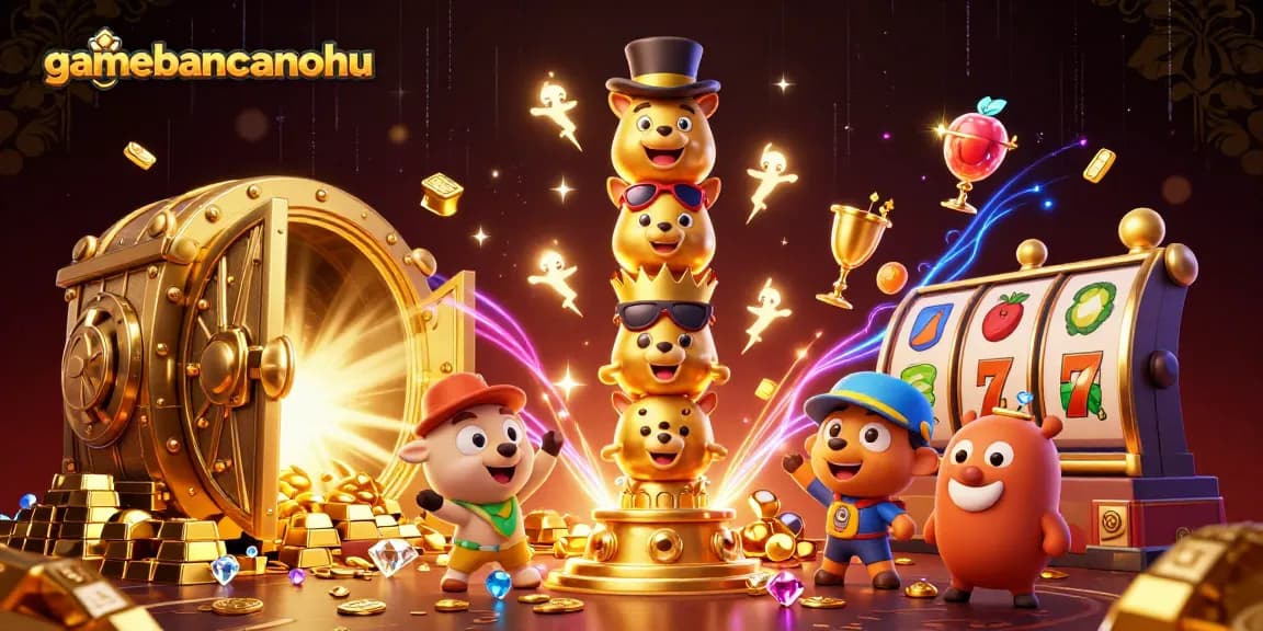 Win big at gamebancanohu with vibrant slots and vivid 3D totem illustrations.