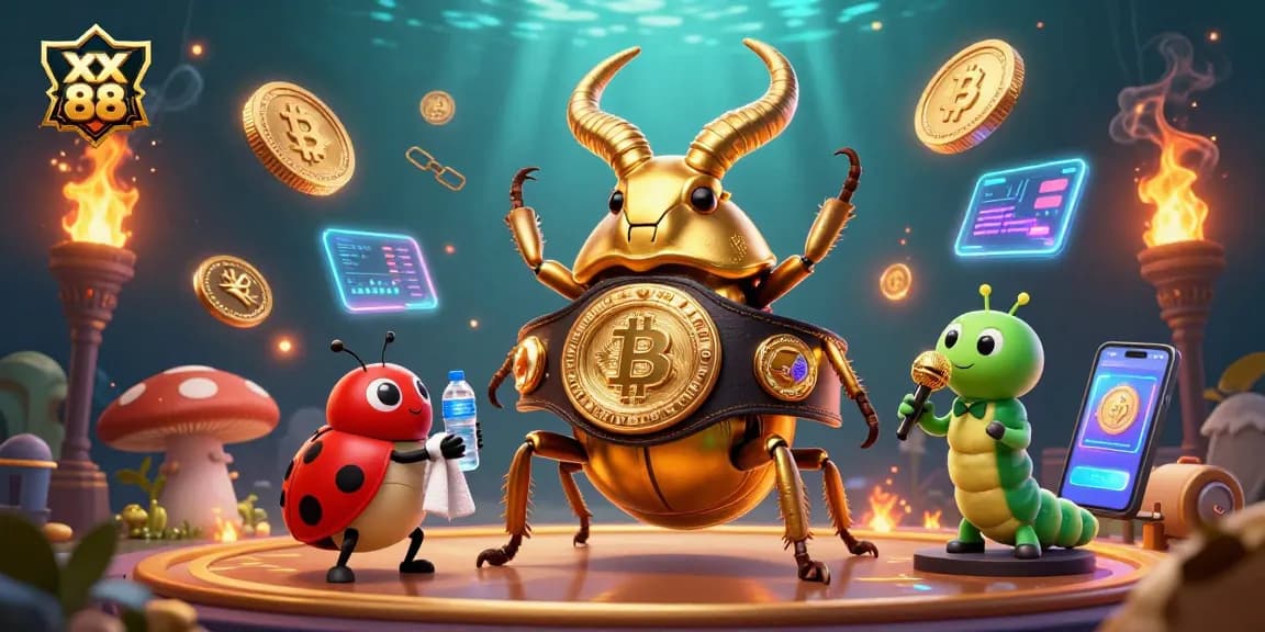 Engage in thrilling gameplay at xx 88, featuring a golden beetle boxing champion and exciting crypto elements.