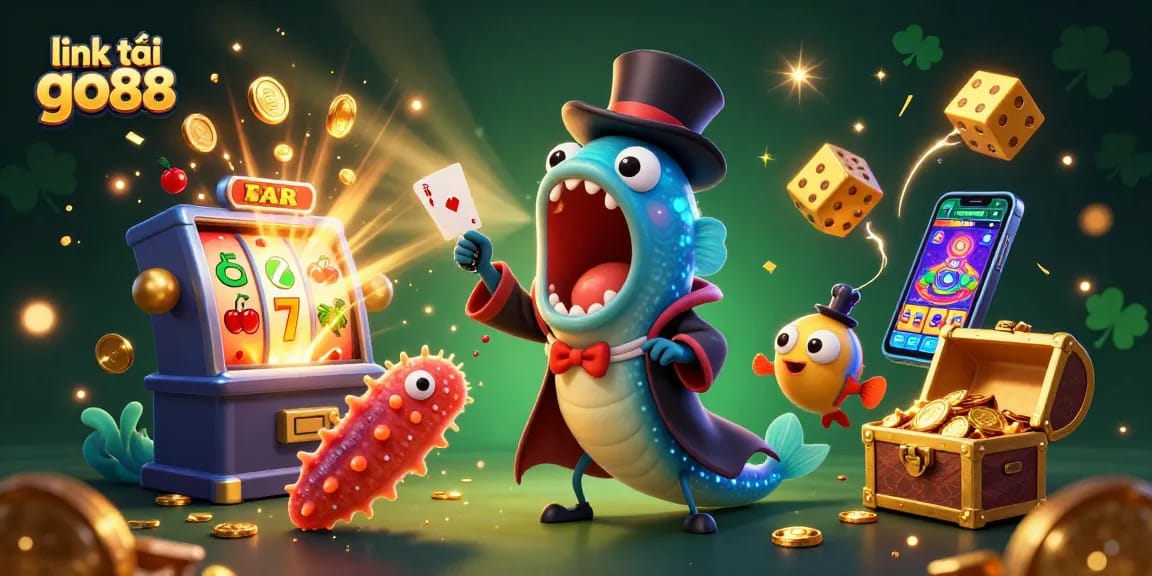 Experience link tải go88 as a bioluminescent gulper eel enchants players with magic card tricks in this vivid casino scene.