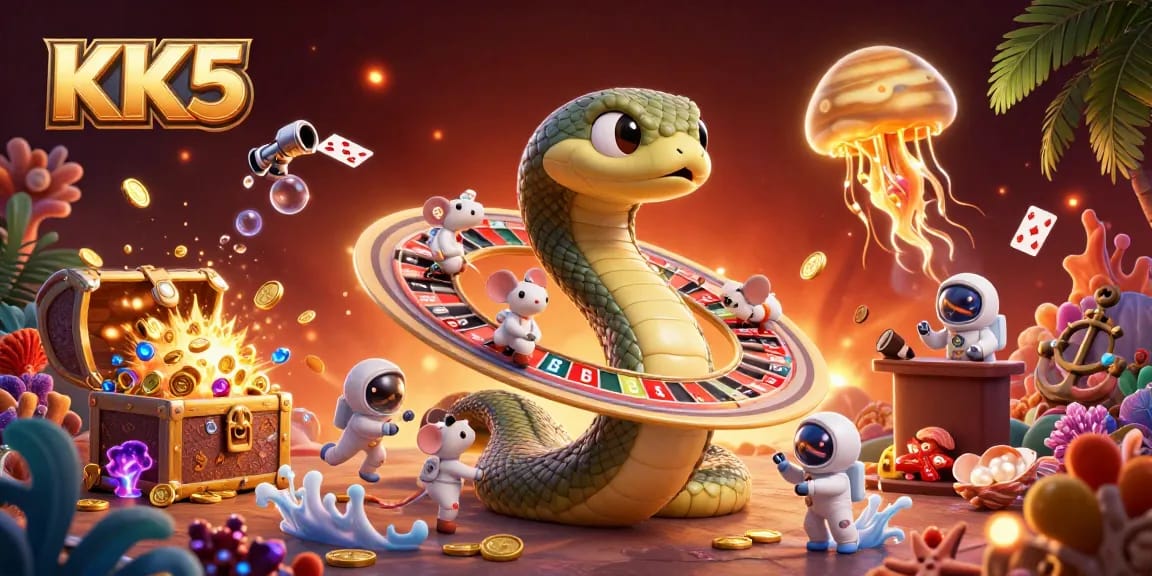 Engage with thrilling KK5 casino experience, where astronaut mice bet on planet rings as a roulette wheel.