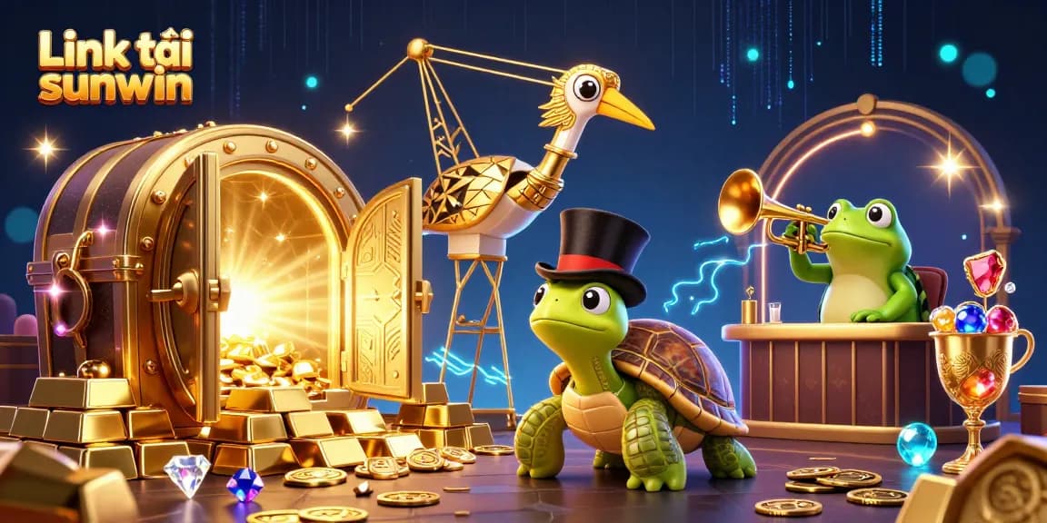 Engage with the thrilling gameplay at Link tải sunwin with a vibrant 3D casino illustration.