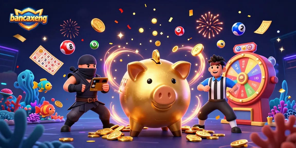 Bancaxeng captures excitement as players engage in vivid fish shooting games with colorful elements and dynamic energy.