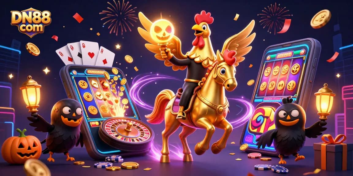 Experience thrilling gaming excitement at DN88 com with vibrant 3D casino characters and dynamic slot games.