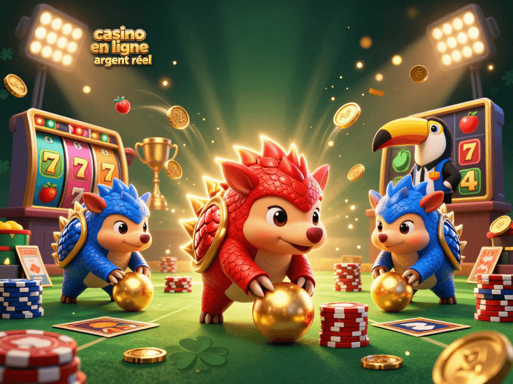 Jouer à des jeux de casino en ligne argent réel avec des pangolins dynamiques et des éléments de jackpot.