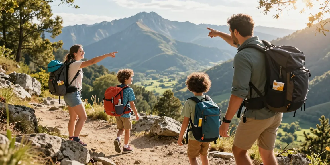 Family hiking with mantra88 login gear enjoying nature and adventure