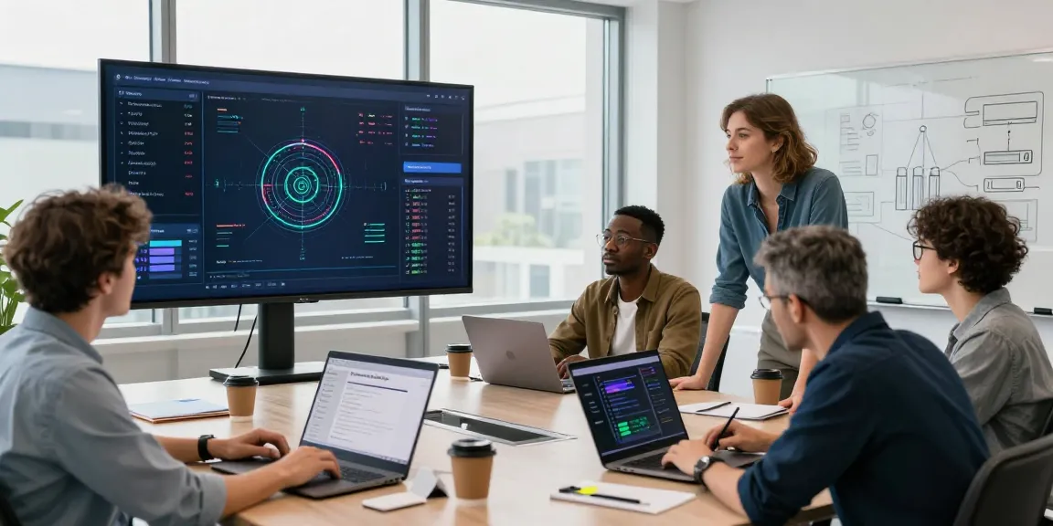 Team collaborating on acrossprotocol for seamless cross-chain transactions in a modern office.