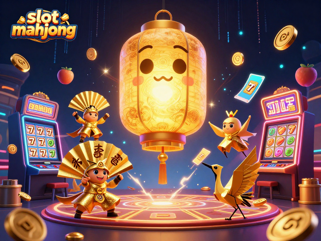Experience exciting gameplay in slot mahjong with dynamic elements like golden lanterns and vibrant casino visuals.
