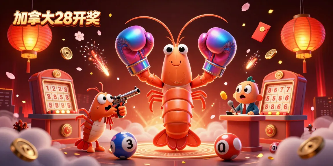 Play the thrilling 加拿大28开奖 lottery with exciting characters and casino elements in a vibrant scene.