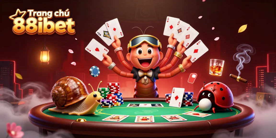 Engaging scene at Trang chủ 88ibet with a millipede dealer and high-rollers showcasing exciting casino action.