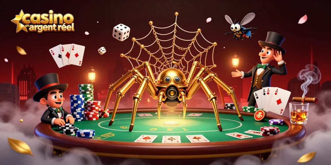Vivez l'excitation du jeu avec un casino en ligne argent réel, présenté dans une scène dynamique et colorée.