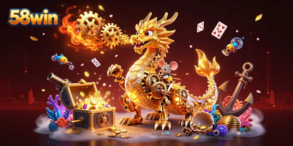 Engage in thrilling 58win adventures amid a vibrant underwater world with treasure and 3D characters.