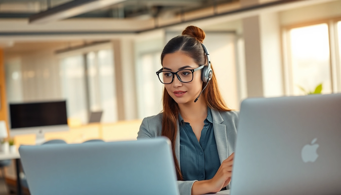 Engaging scene of an executive assistant alternative AI in a vibrant office setup.