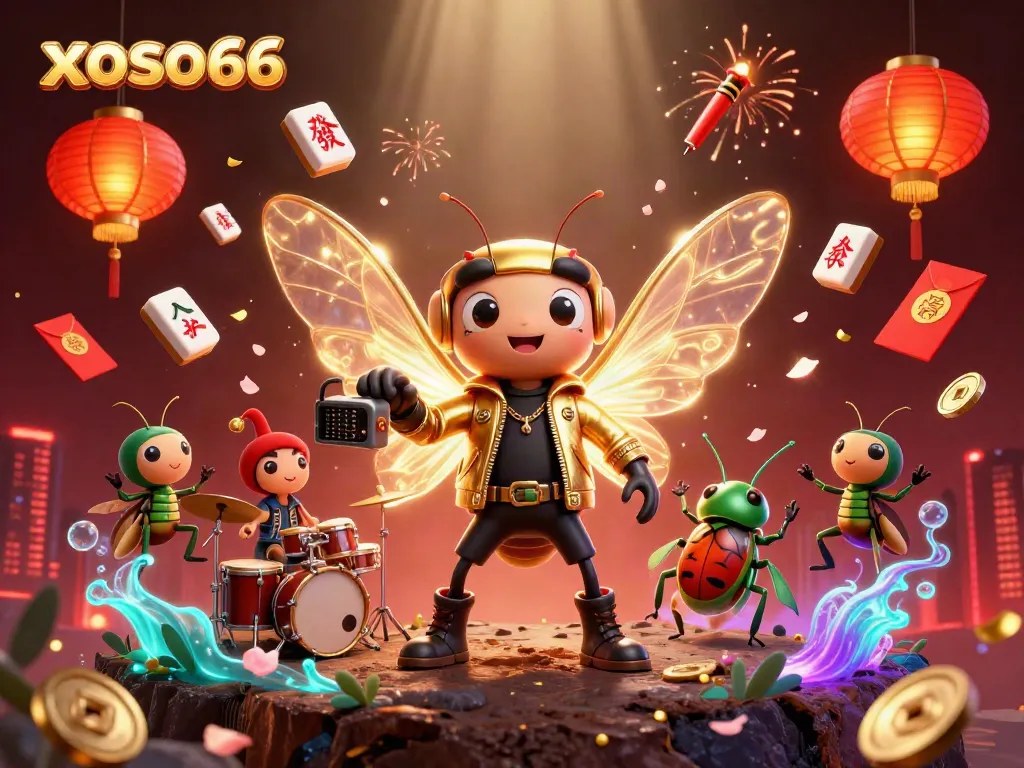 Engage with xoso66, where a rock star cicada, drummer beetle, and singing crickets bring excitement to online gambling.