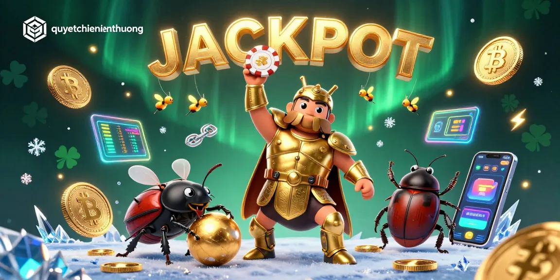 Win big in the action-packed world of quyetchientienthuong with animated characters celebrating a jackpot.