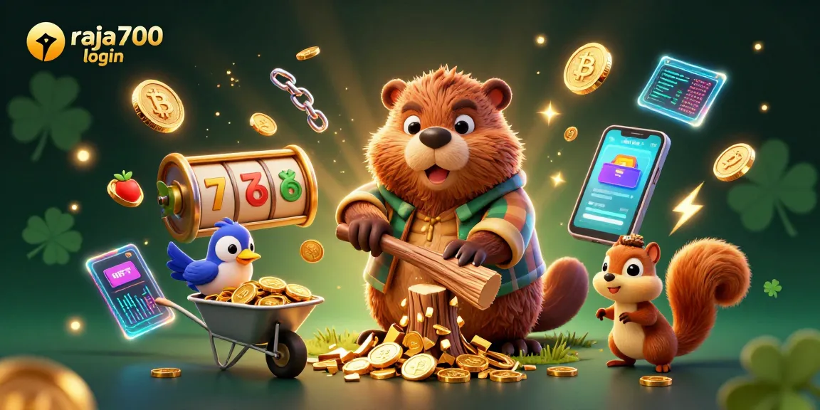 Menggandakan kesenangan dengan raja700 login sambil mengumpulkan koin emas dalam ilustrasi kasino 3D yang menarik.