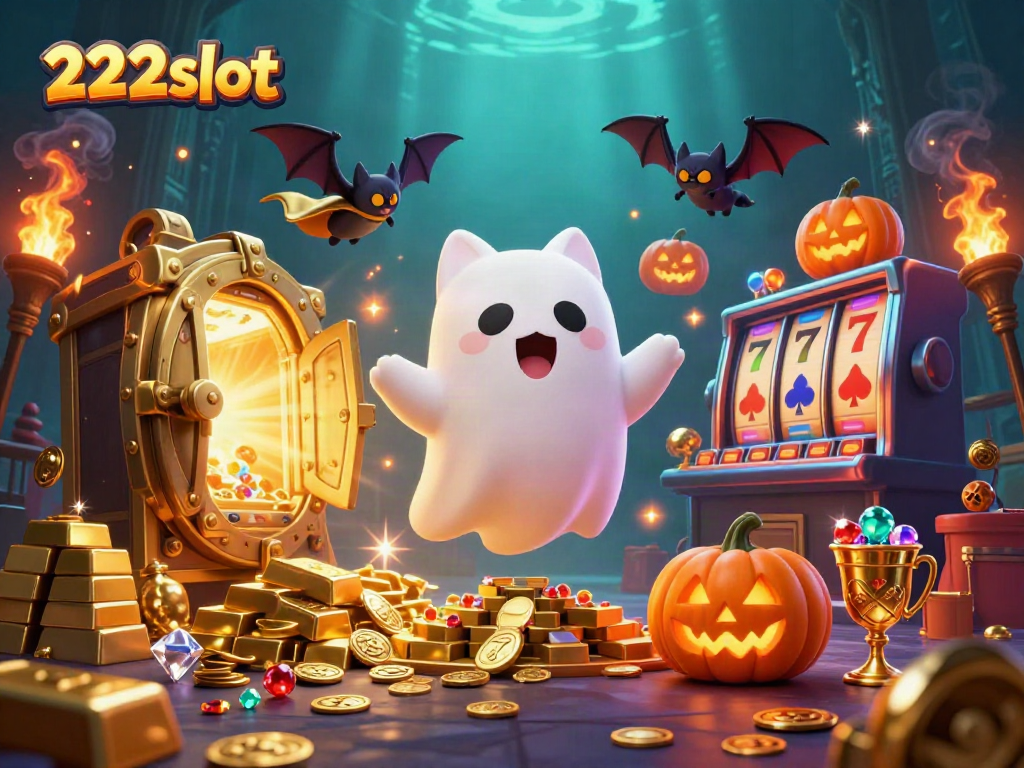 Gandakan kesenangan bermain di 222slot dengan kucing hantu riang dan teman vampirnya yang melintas di dunia kasino!