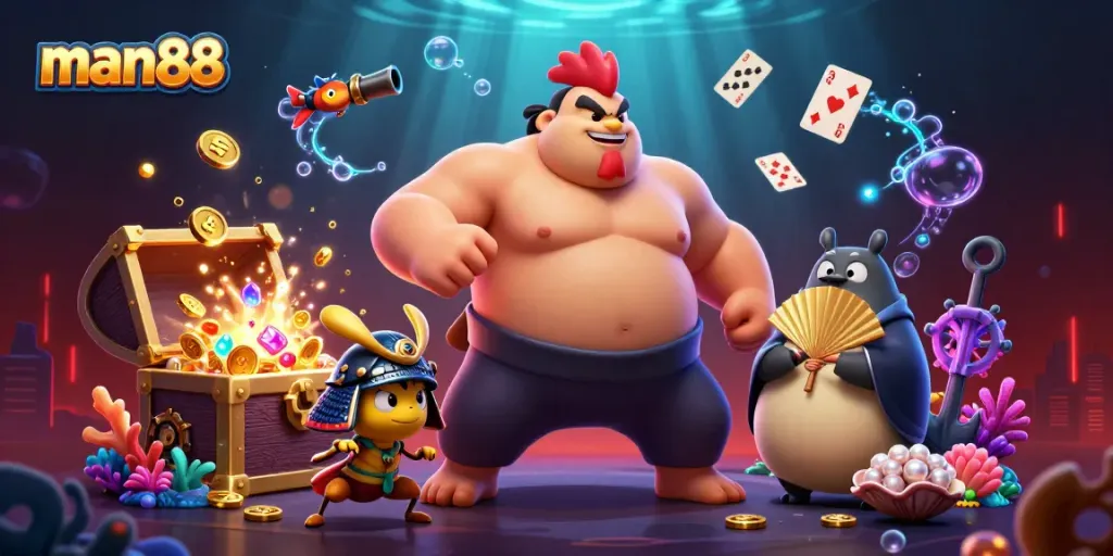 Engage in thrilling gameplay at man88 with colorful characters and dynamic casino elements.