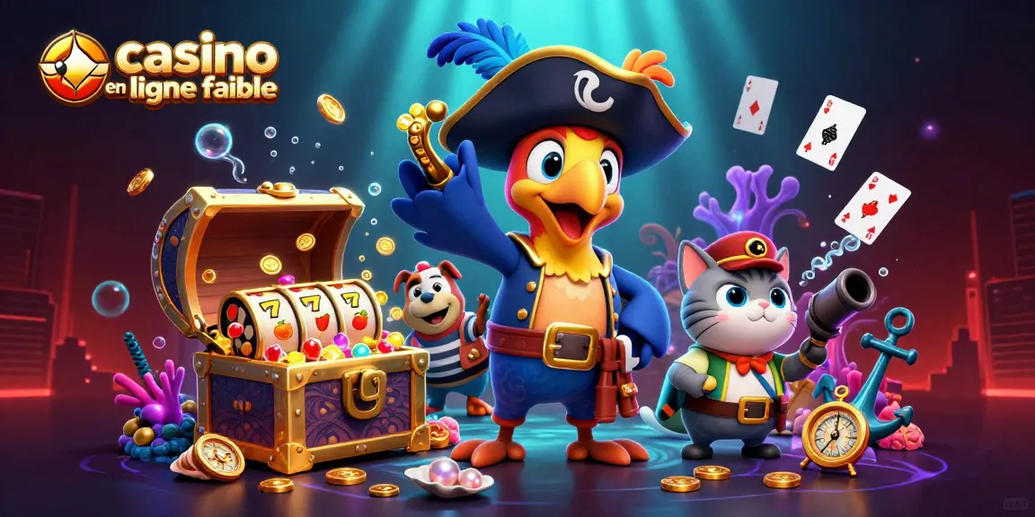 Jouez à un casino en ligne fiable avec des personnages colorés dans une scène dynamique remplie de jeux excitants.