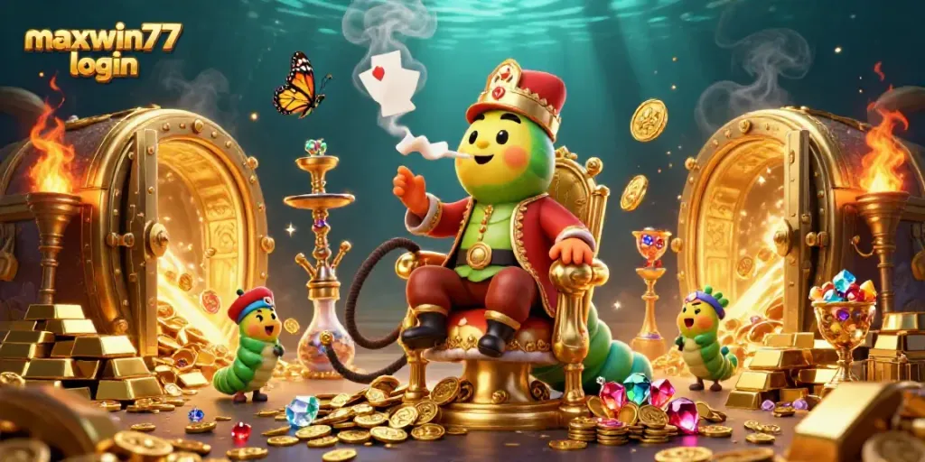Experience thrilling maxwin77 login action with vibrant casino imagery and enchanting game symbols.