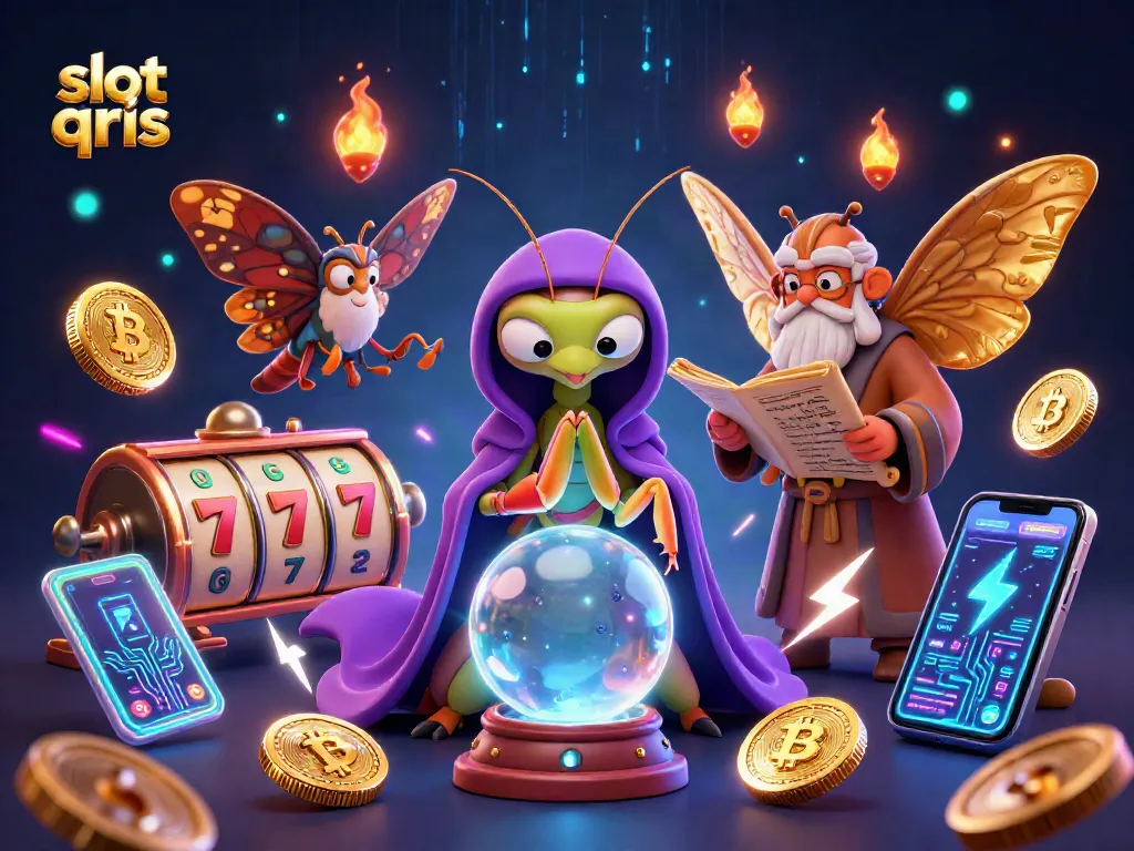 Engage in the thrilling world of slot qris with vibrant characters and dynamic gaming elements.