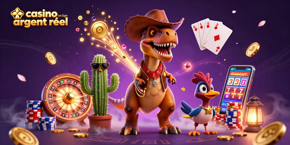 Profitez d'une expérience riche avec le casino en ligne argent réel grâce à cette illustration des jeux et de la chance.