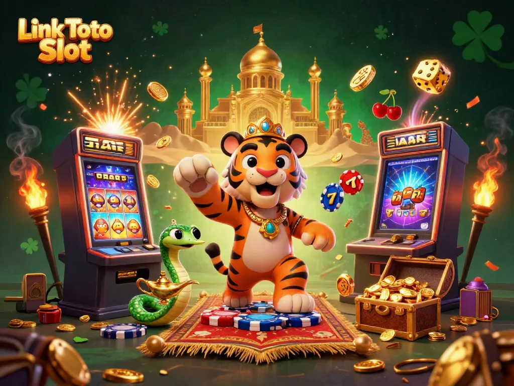 Raih keberuntungan dengan Link Toto Slot dalam ilustrasi 3D mengagumkan penuh elemen permainan.