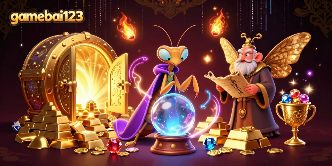 Experience thrilling gameplay at gamebai123 with fortune tellers, treasures and vibrant casino elements.