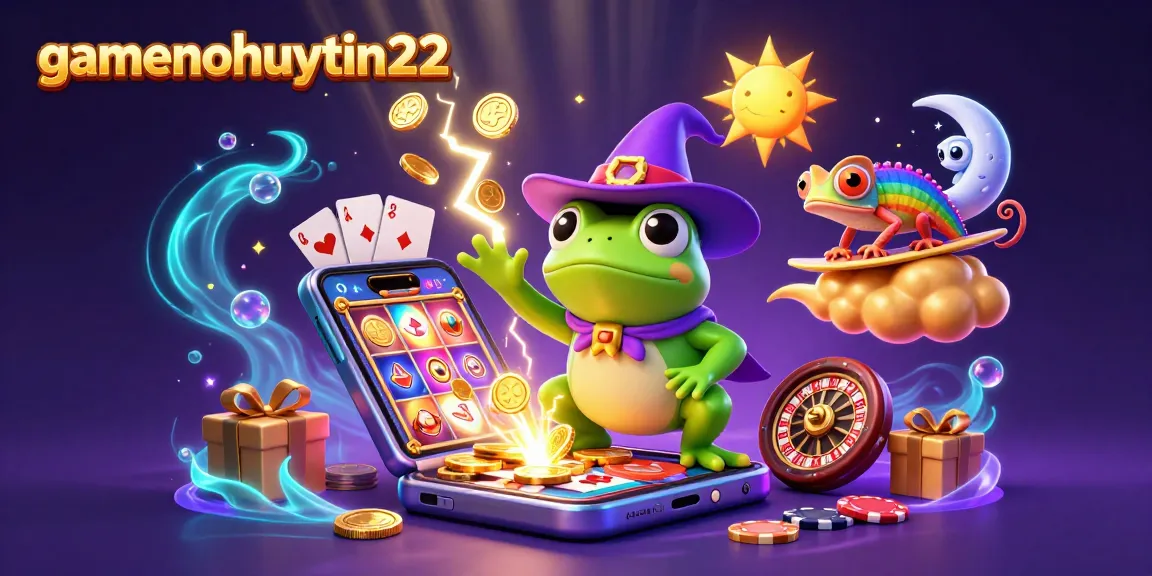 Experience thrilling Pai Gow action at gamenohuuytin22 featuring a whimsical illustration of a wizard frog and more.