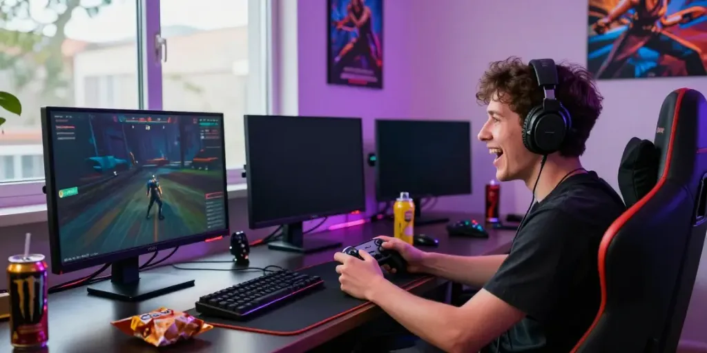 Online gaming setup showcasing immersive experience with https://plustoto4dbigwin.uk.com.