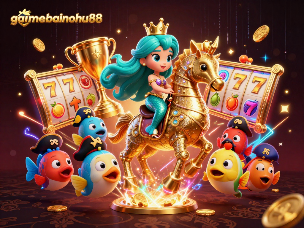 gamebainohu88 spins for jackpot frenzy with a vibrant mermaid princess in a colorful slot adventure