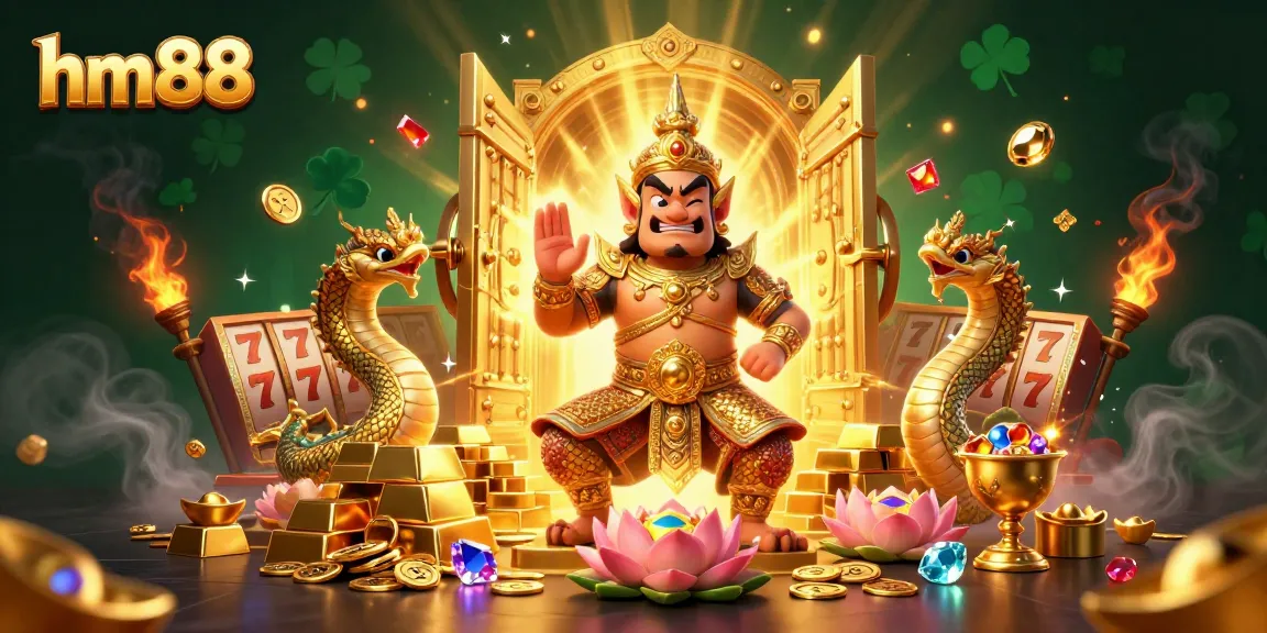 hm88 showcases an exciting casino scene with vibrant characters and rich elements for thrilling gaming experiences.