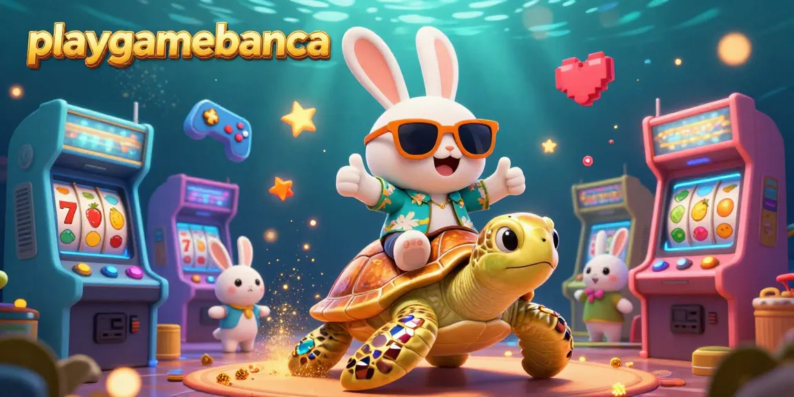 Experience the excitement of playgamebanca with a vibrant casino-themed 3D illustration featuring lucky characters.