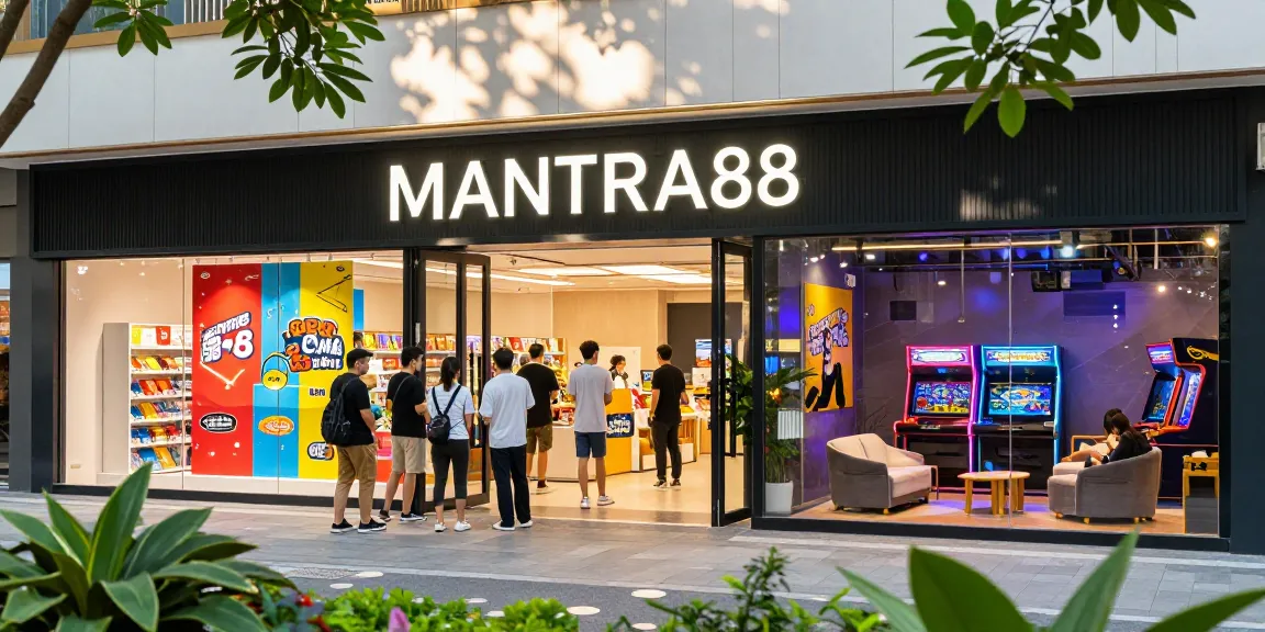 mantra88 login - Vibrant storefront of MANTRA88 showcasing entertainment and shopping.