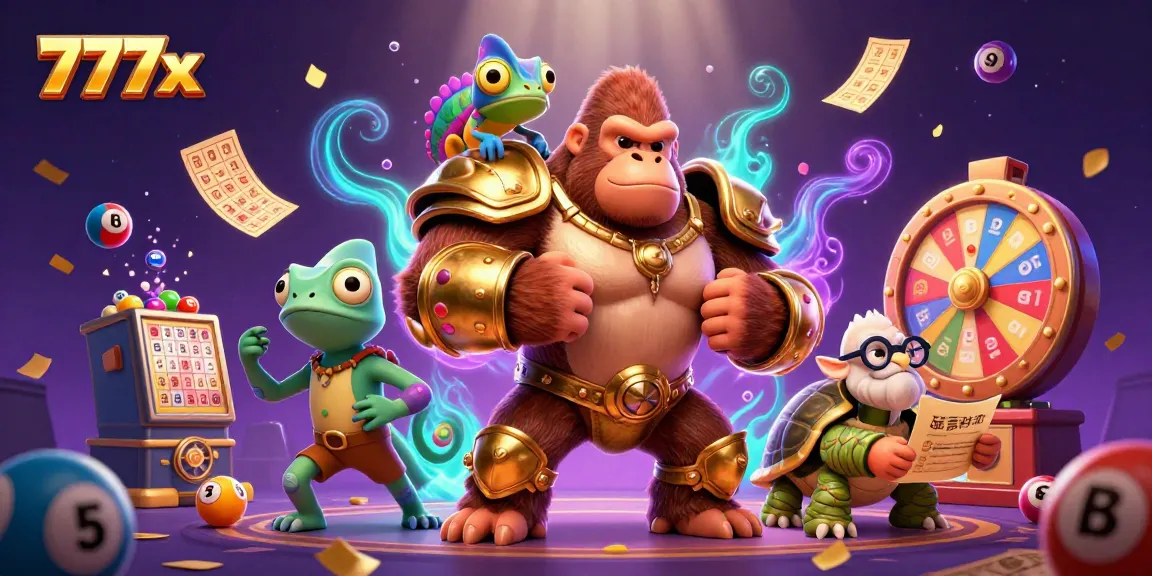 Experience thrilling luck with 777x in a vibrant casino adventure featuring colorful lottery balls and dynamic game elements.