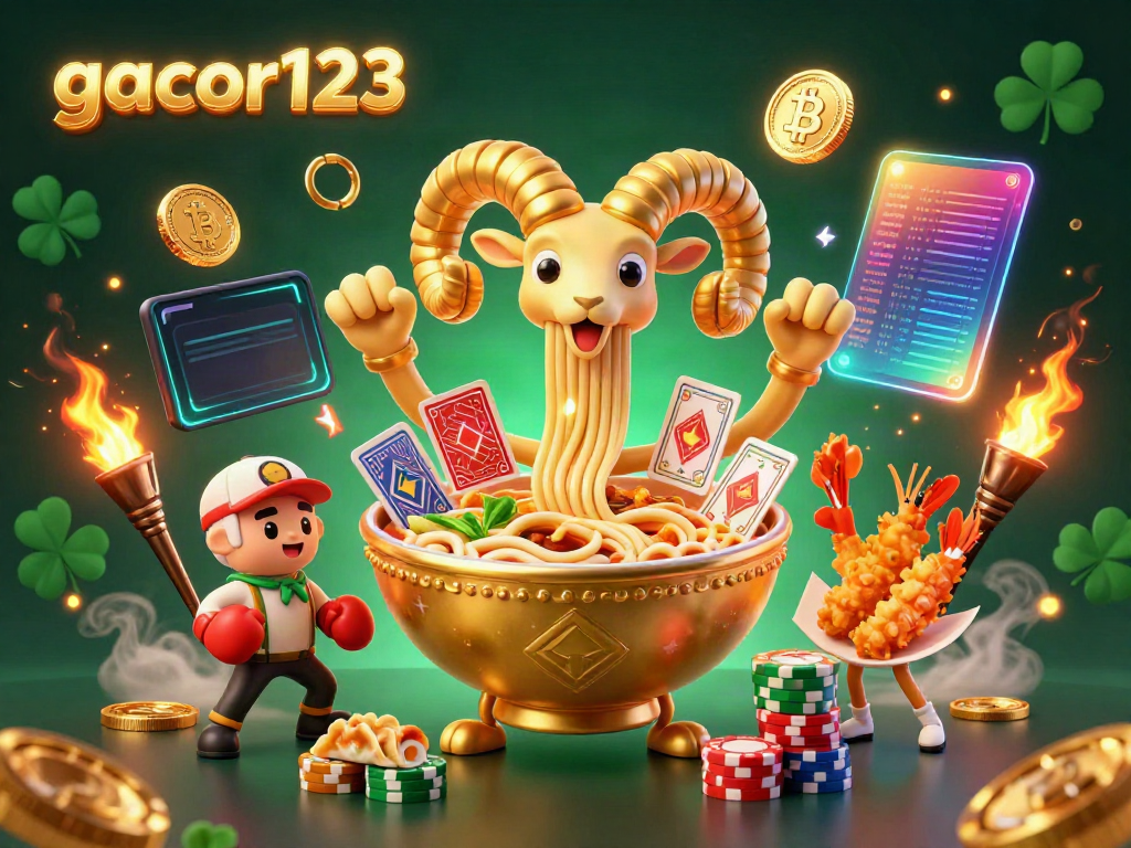 Experience the thrilling action of gacor123 with dynamic 3D characters celebrating wins in a vibrant casino setting.