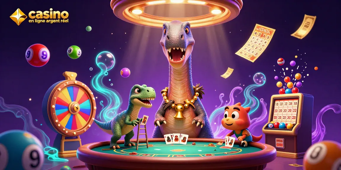 Accédez à l'excitation du casino en ligne argent réel avec un dinosaure brontosaurus haut.