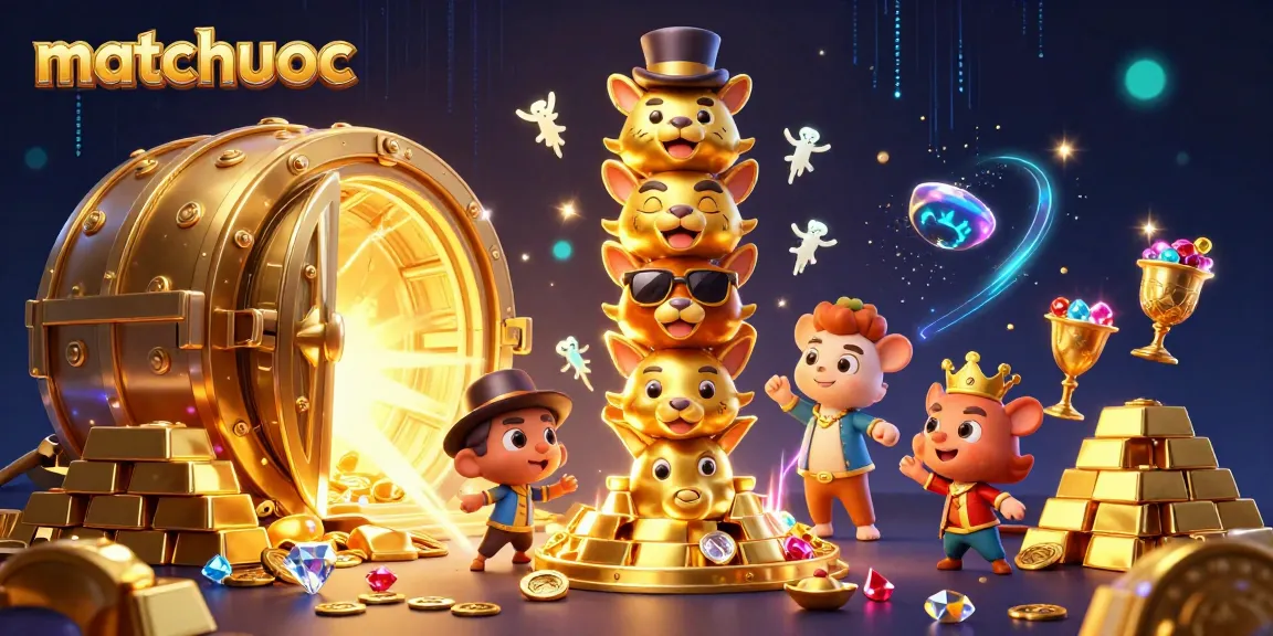 Experience matchuoc casino excitement with dynamic characters, treasures, and vibrant colors in 3D.
