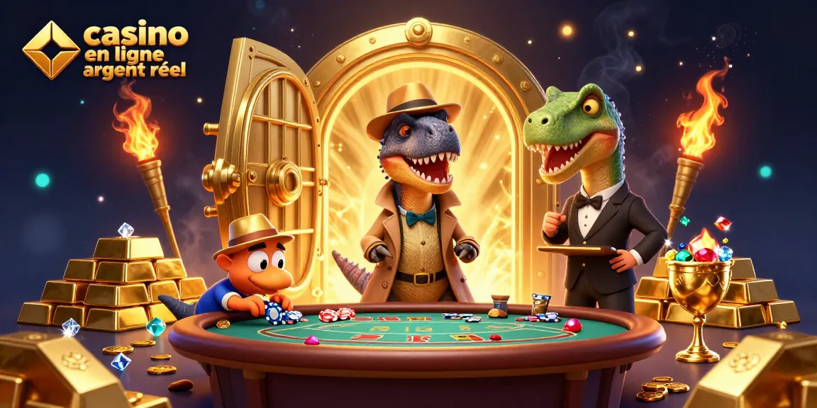 Découvrez un jeu passionnant de casino en ligne argent réel avec des personnages de dinosaures en pleine action.