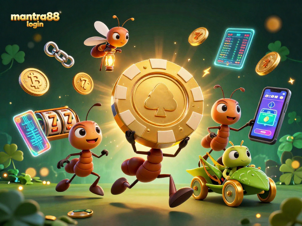 Experience excitement at mantra88 login while exploring dynamic slots with a heist of golden poker chips.
