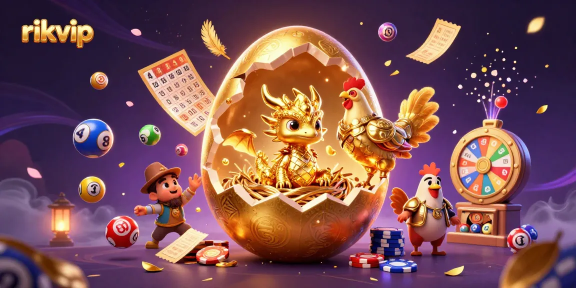 Experience excitement with rikvip's golden dragon and vibrant casino elements.