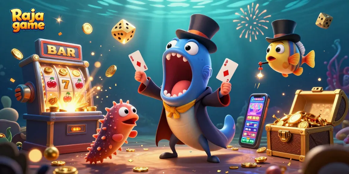 Experience the excitement of Raja game with thrilling jackpot slots and magical underwater characters.