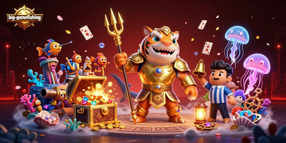 Big-gamefishing scene with a shark in armor amidst an underwater slot adventure