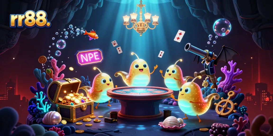 Experience exciting gaming at rr88. with a vibrant casino scene brimming with bioluminescent glowworms and treasures.